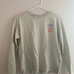 Woman’s Long Sleeve Shirt - Peace In Peace Out